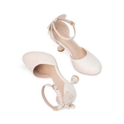 Bow Ankle Strap D'Orsay Pumps SpreePicky