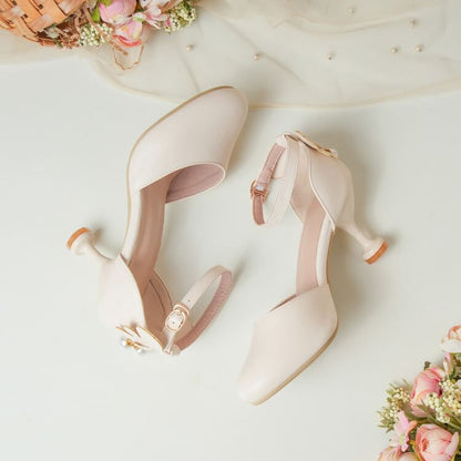 Bow Ankle Strap D'Orsay Pumps SpreePicky