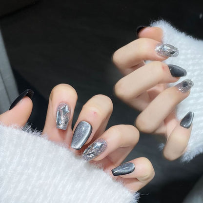 Embellished Cat Eye Press On Nail SpreePicky