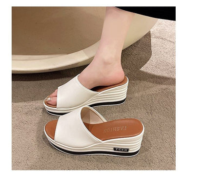 Platform Wedge Slide Sandals mySite