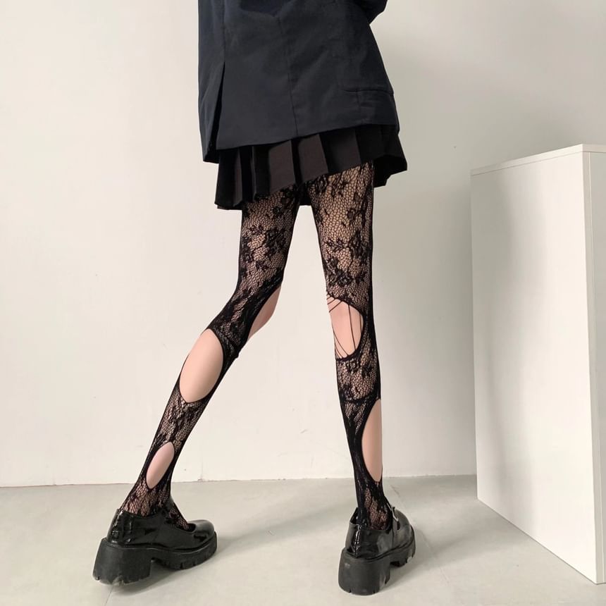 Cutout Fishnet Tights SpreePicky