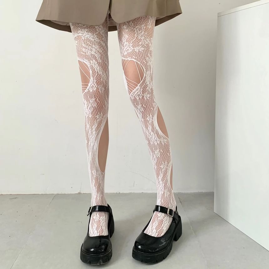 Cutout Fishnet Tights SpreePicky