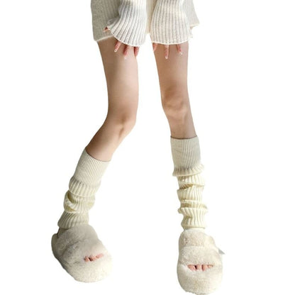 Plain Ribbed Leg Warmers SpreePicky