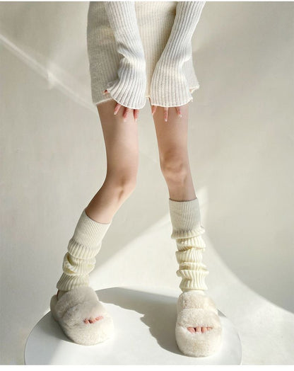 Plain Ribbed Leg Warmers SpreePicky