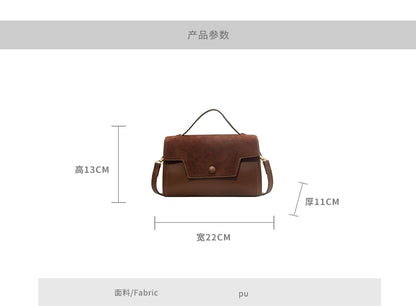 Faux Leather Flap Crossbody Bag mySite