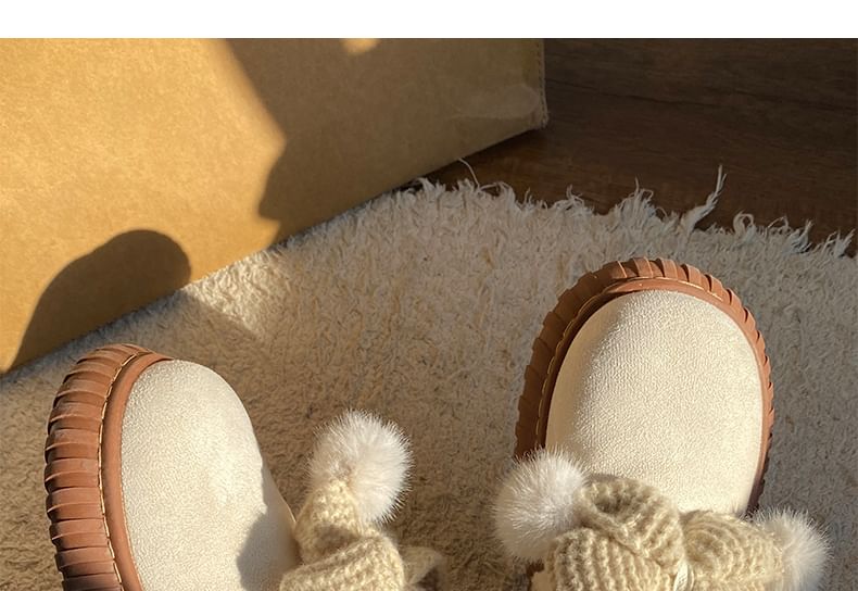 Pom Pom Short Snow Boots SpreePicky