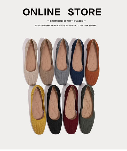 Woven Plain Flats SpreePicky