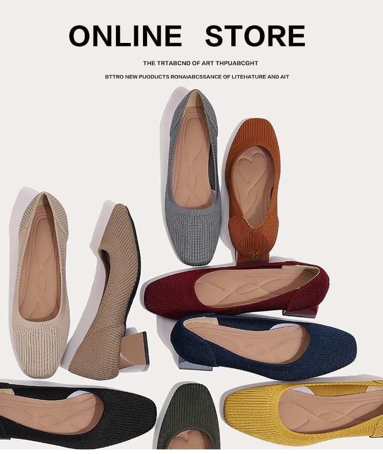 Woven Plain Flats SpreePicky