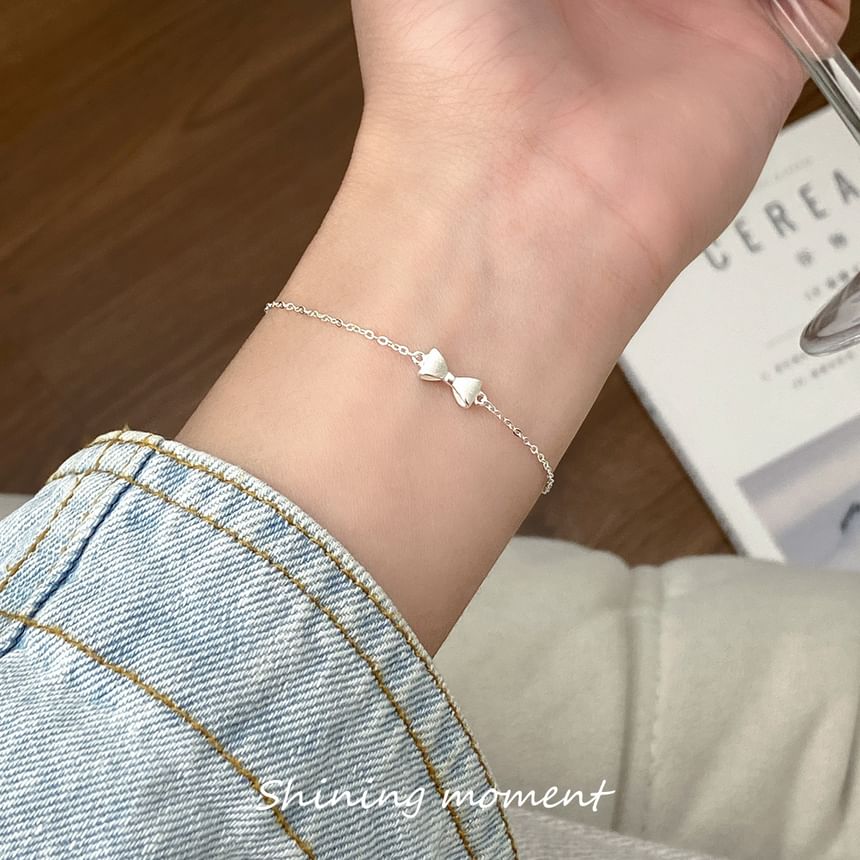 Bow Sterling Silver Bracelet SpreePicky