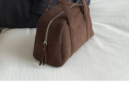 Plain Corduroy Bowler Bag SpreePicky