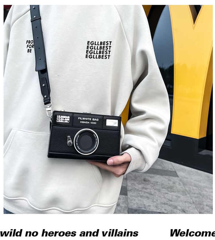 Lettering Camera Crossbody Bag mySite