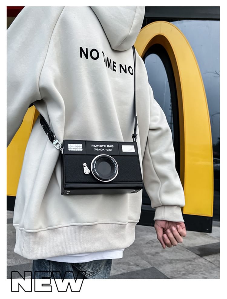 Lettering Camera Crossbody Bag mySite