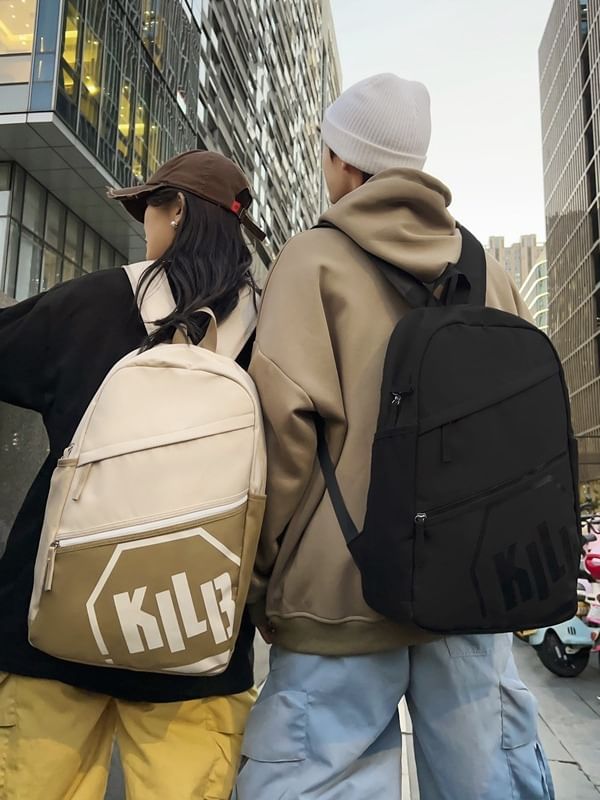 Lettering Multi-Pocket Backpack mySite