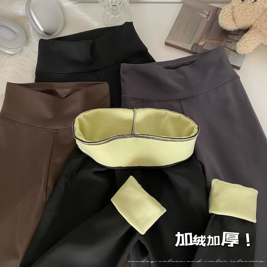 High Waist Plain Leggings SpreePicky