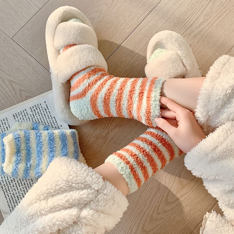 Striped Fleece Socks / Set SpreePicky