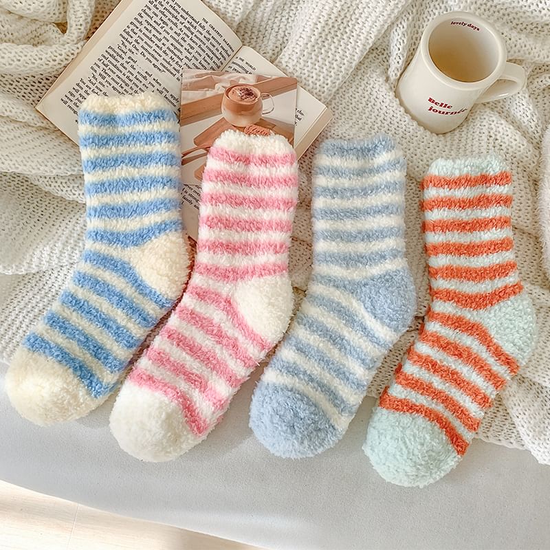 Striped Fleece Socks / Set SpreePicky