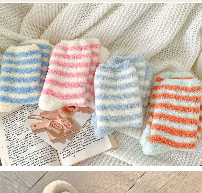 Striped Fleece Socks / Set SpreePicky