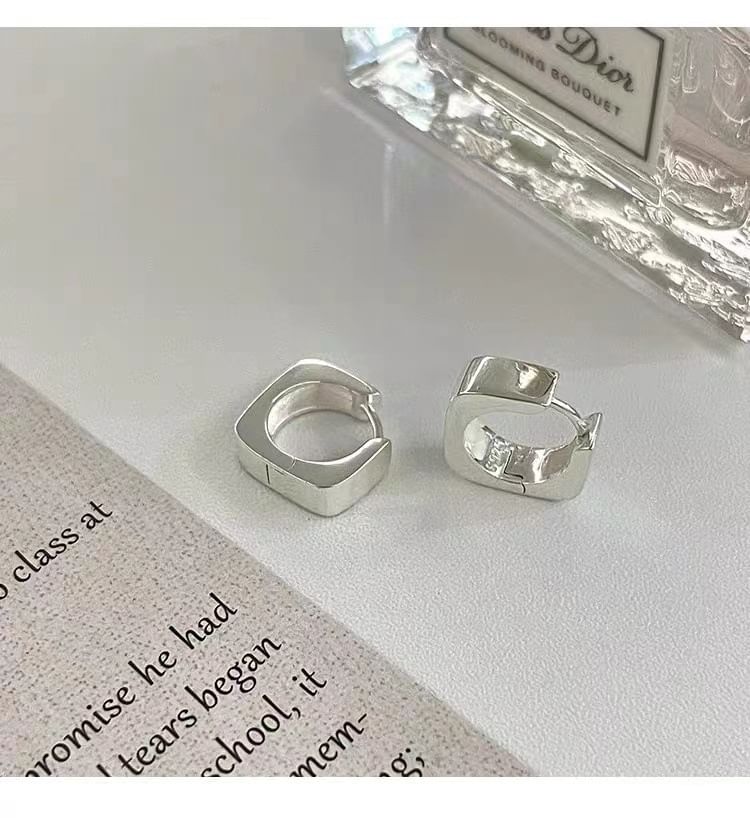 Sterling Silver Thick Huggie Earring SpreePicky