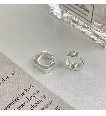 Sterling Silver Thick Huggie Earring SpreePicky