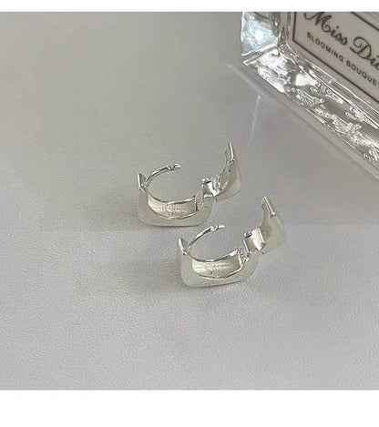 Sterling Silver Thick Huggie Earring SpreePicky