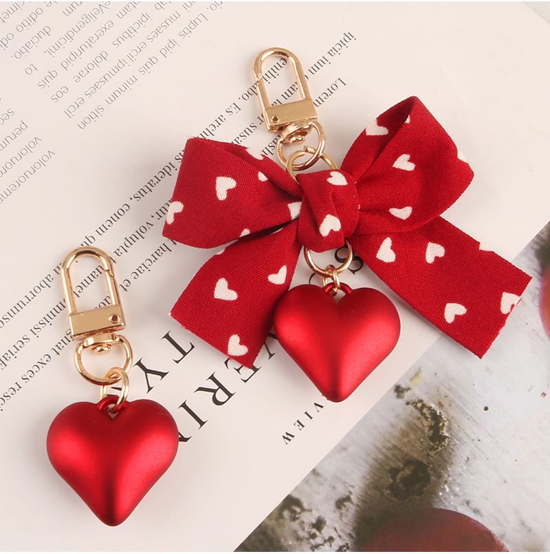 Heart / Ribbon Keyring (Various Designs) SpreePicky