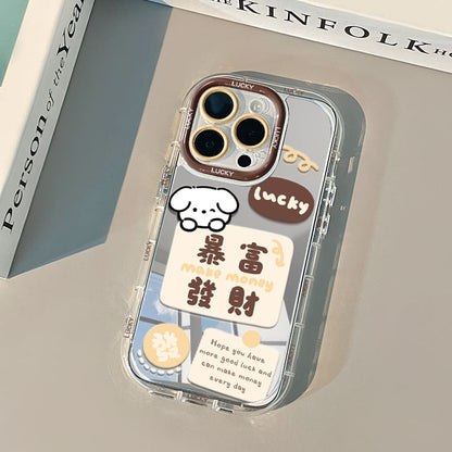 Dog Chinese Characters Mirrored Phone Case SpreePicky