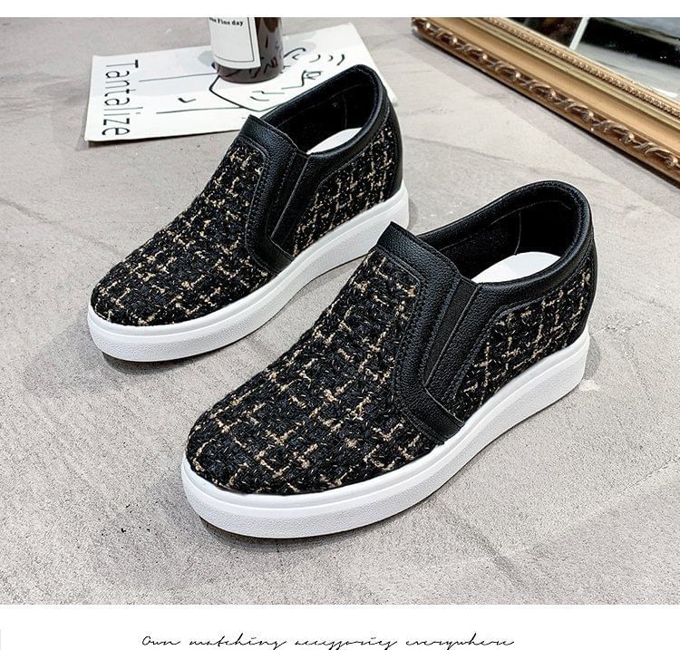 Woven Platform Slip-Ons SpreePicky