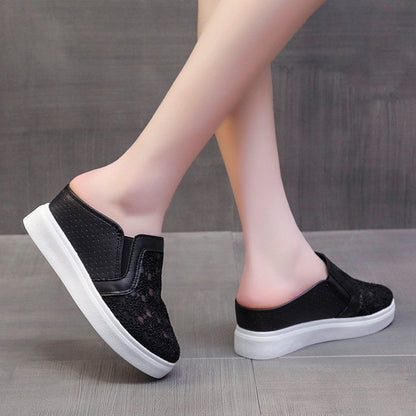 Hidden Wedge Lace Slip-Ons SpreePicky