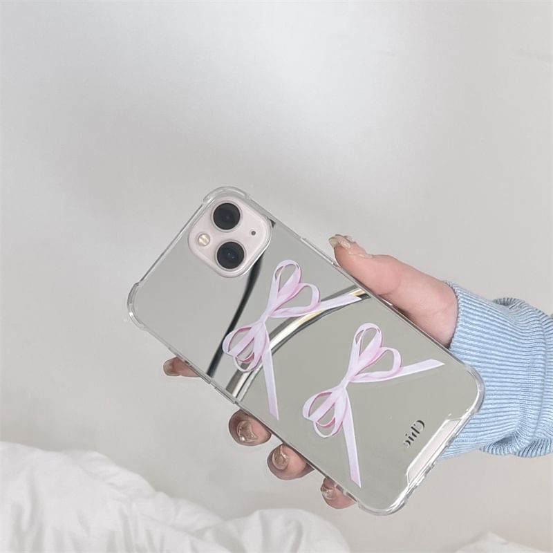 Ribbon Mirrored Phone Case - iPhone 15 Pro Max / 15 Pro / 15 Plus / 15 / 14 Pro Max / 14 Pro / 14 Plus / 14 / 13 Pro Max / 13 Pro / 13 / 13 mini / 12 Pro Max / 12 Pro / 12 / 12 mini / 11 Pro Max / 11 Pro / 11 SpreePicky