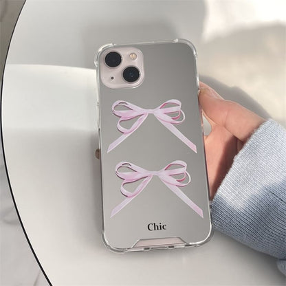 Ribbon Mirrored Phone Case - iPhone 15 Pro Max / 15 Pro / 15 Plus / 15 / 14 Pro Max / 14 Pro / 14 Plus / 14 / 13 Pro Max / 13 Pro / 13 / 13 mini / 12 Pro Max / 12 Pro / 12 / 12 mini / 11 Pro Max / 11 Pro / 11 SpreePicky