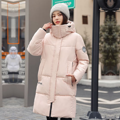 Hooded Padded Zip-Up Long Parka SpreePicky