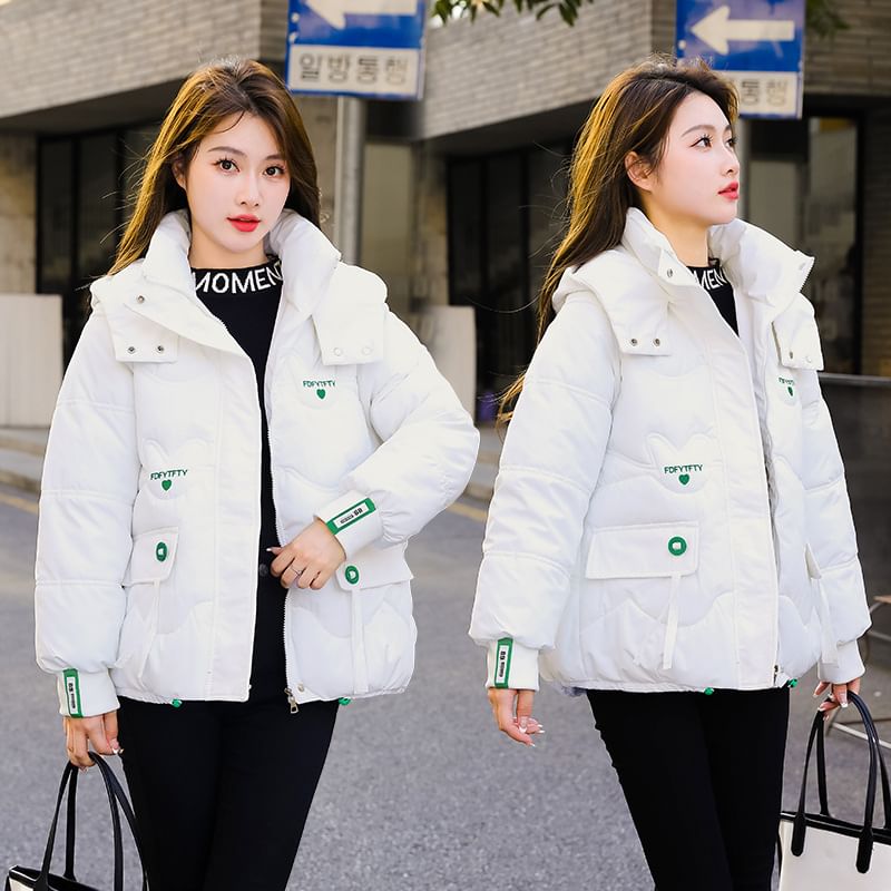 Hooded Zip-Up Padded Jacket SpreePicky