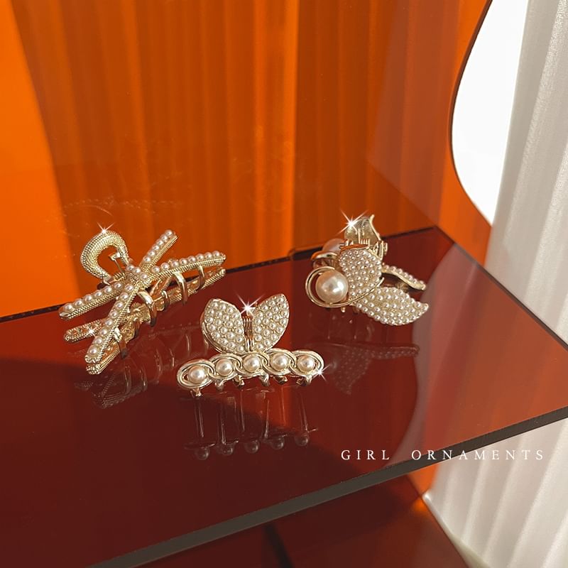 Rhinestone / Faux Pearl Alloy Hair Clamp / Set SpreePicky