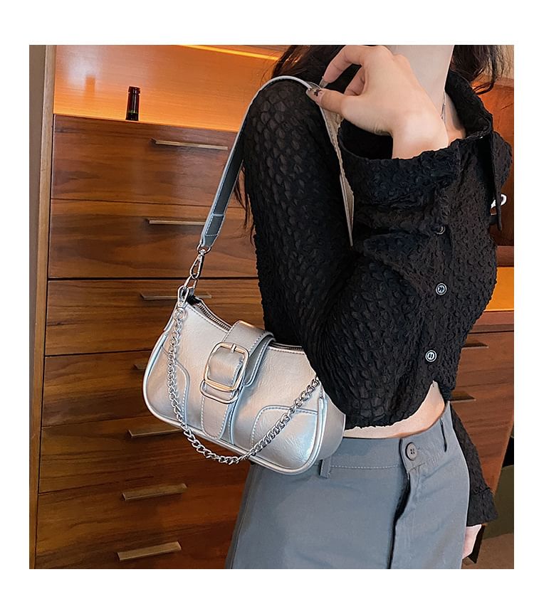 Buckled Chain Shoulder Bag SpreePicky