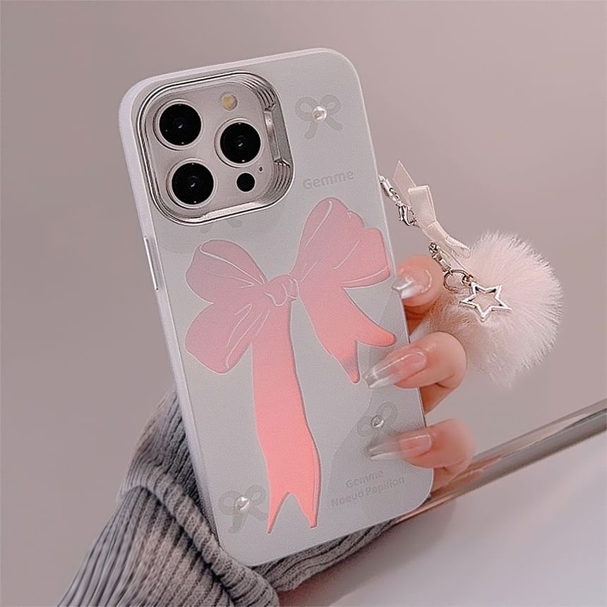 Ribbon Pom Pom Phone Case SpreePicky