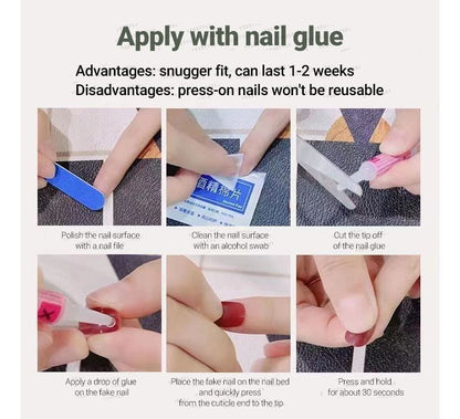 Checker Press On Nail SpreePicky