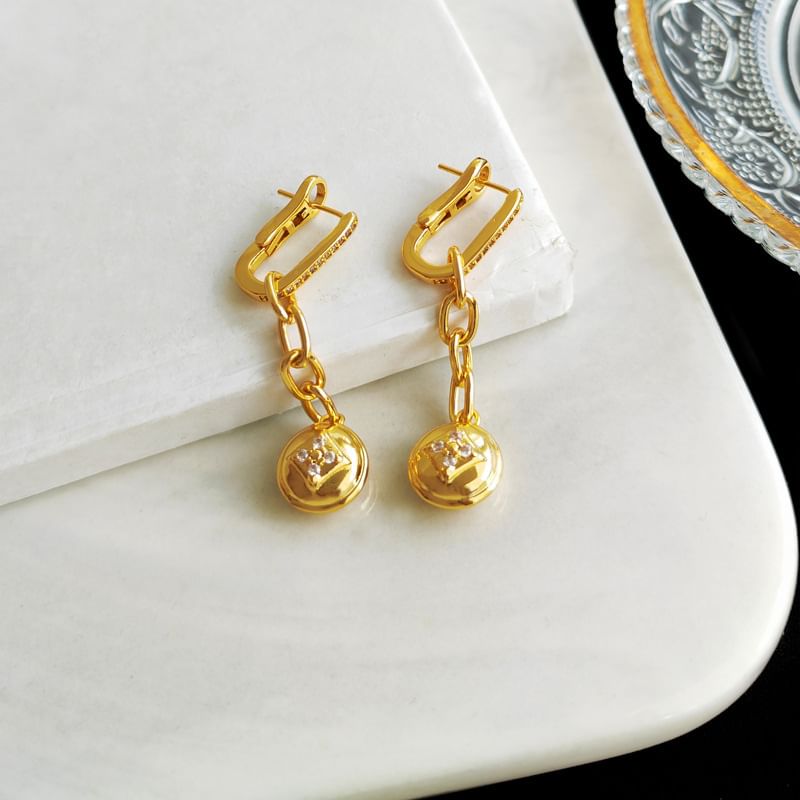 Rhinestone Chain Drop Earring SpreePicky