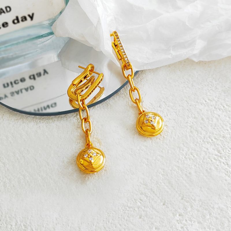 Rhinestone Chain Drop Earring SpreePicky