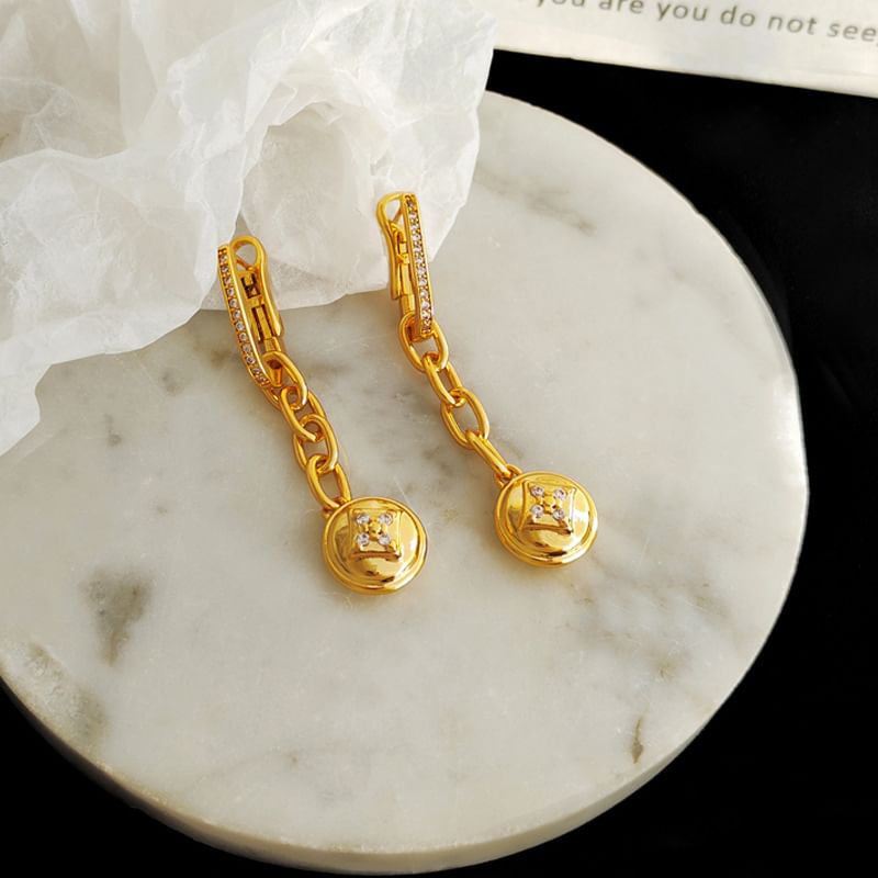 Rhinestone Chain Drop Earring SpreePicky