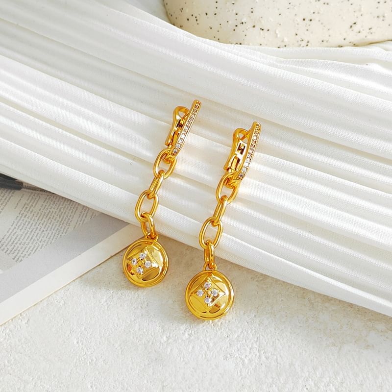 Rhinestone Chain Drop Earring SpreePicky