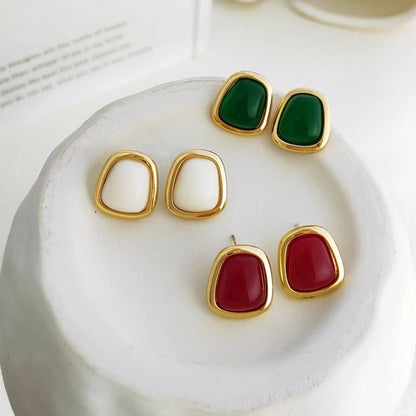 Faux Gemstone Stud Earring SpreePicky