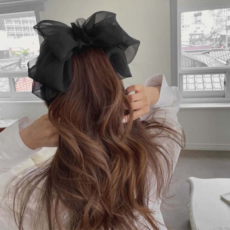 Plain Bow Mesh Hair Clamp mySite