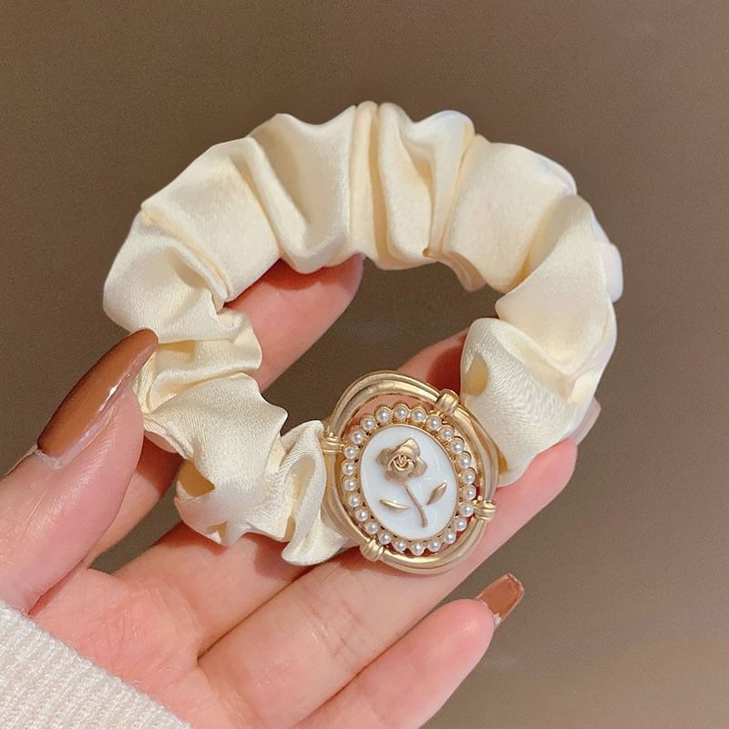 Floral Faux Pearl Mesh Hair Clamp / Scrunchie / Hair Clip mySite