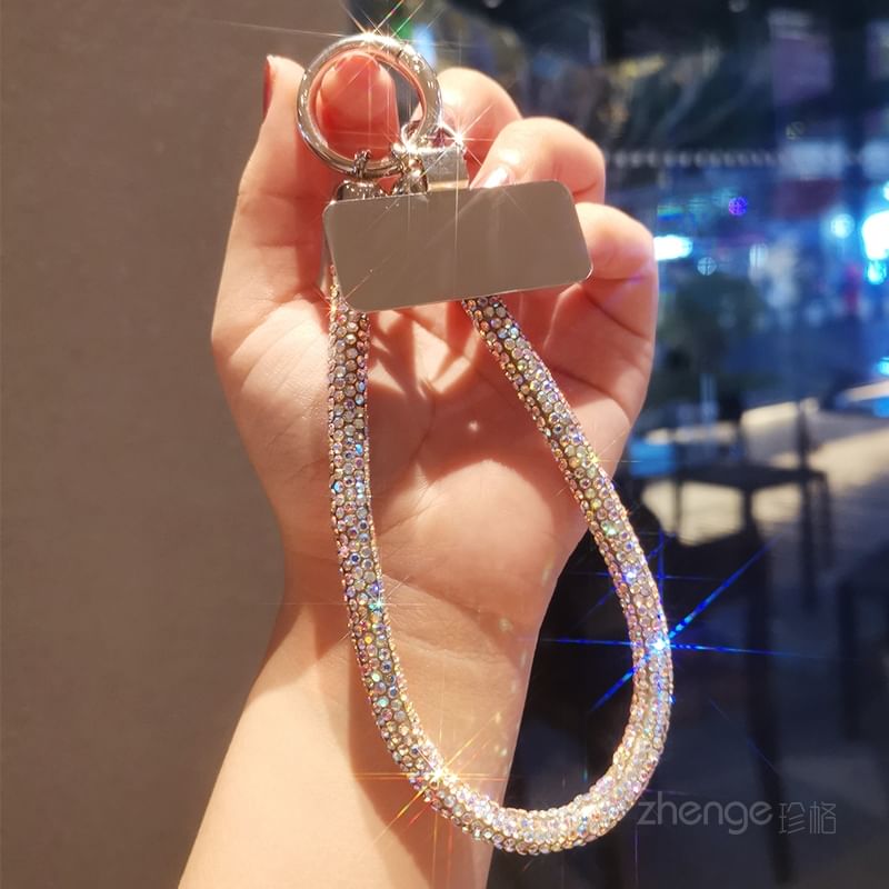 Embellished Wrist Phone Strap with Lanyard Pad SpreePicky