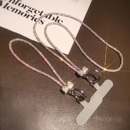 Bow Embellished Wrist Phone Strap / Phone Lanyard with Lanyard Pad SpreePicky