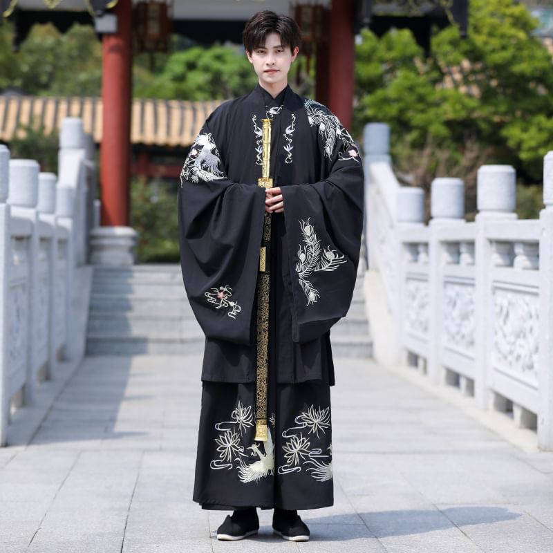 Crane Embroidered Hanfu Costume Set SpreePicky