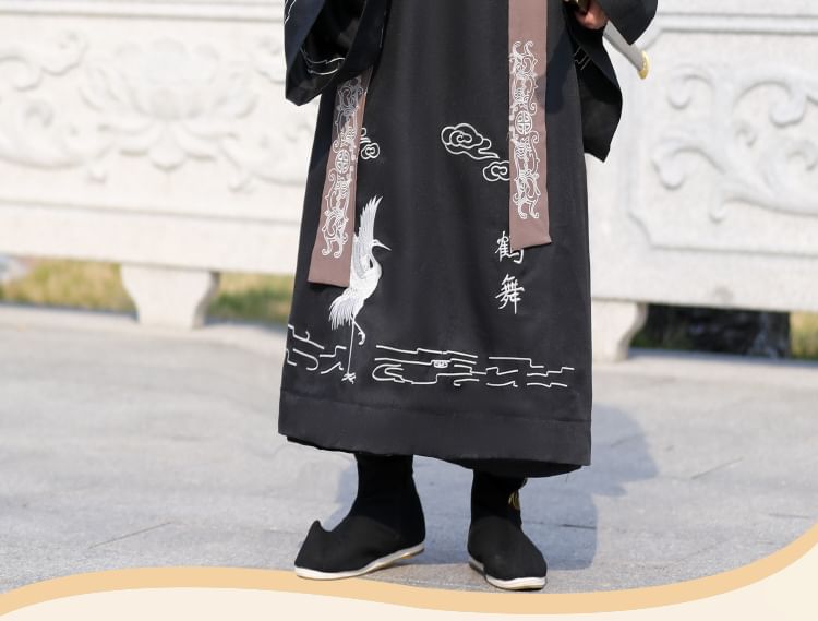 Crane Embroidered Hanfu Costume Set SpreePicky