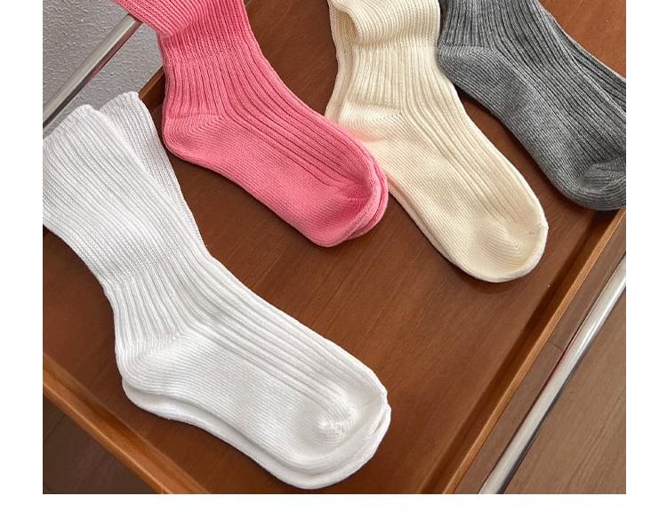 Set of 3 Pairs: Plain Ribbed Short Socks SpreePicky