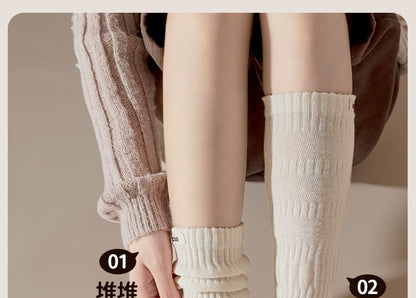 Plain Mid Calf Socks / Leg Warmers / Set SpreePicky