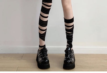 Patterned Over The Knee Socks / Set SpreePicky